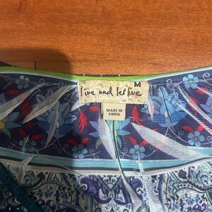 Live and let live boho top super unique and fun